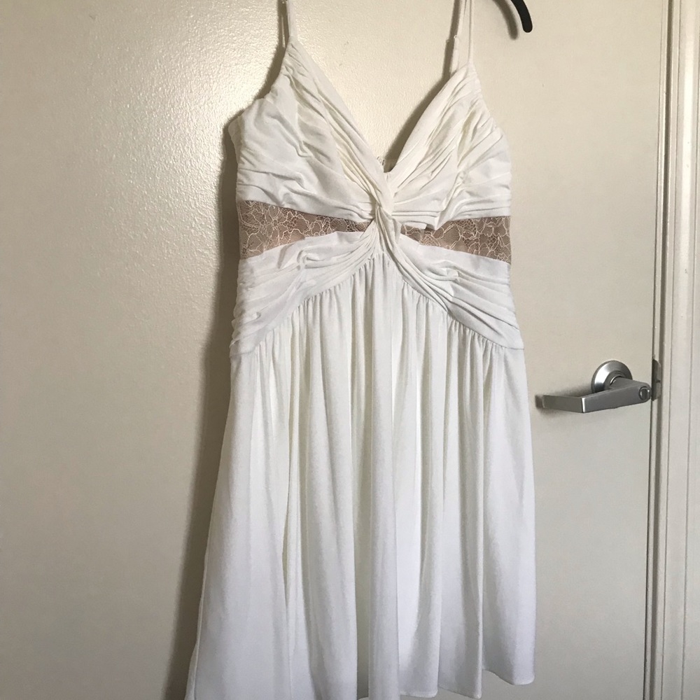 White Lace Mini Dress